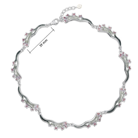 Sea Moss 9-link Full Necklace in Mill Sands Enamel by Sheila Fleet Jewellery