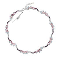Sea Moss 9-link Full Necklace in Sea Pink Enamel by Sheila Fleet Jewellery