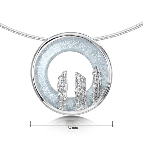 Orkney Spirit Dress Necklace in Dew Enamel by Sheila Fleet Jewellery