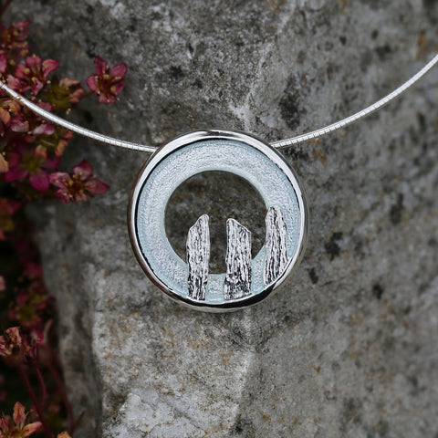 Orkney Spirit Dress Necklace in Dew Enamel by Sheila Fleet Jewellery