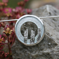 Orkney Spirit Dress Necklace in Dew Enamel by Sheila Fleet Jewellery