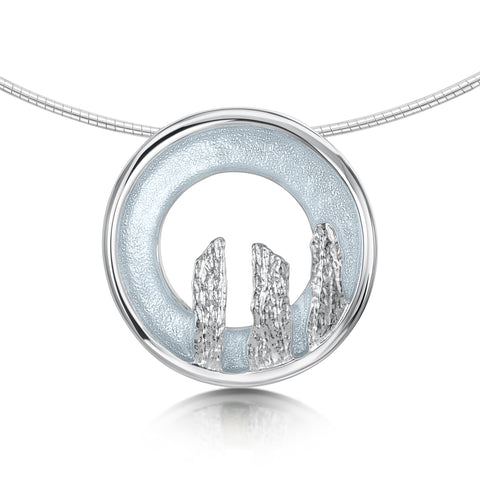 Orkney Spirit Dress Necklace in Dew Enamel by Sheila Fleet Jewellery