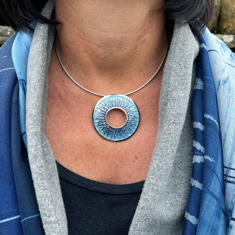 Runic Dress Necklace in Skaill Enamel by Sheila Fleet Jewellery