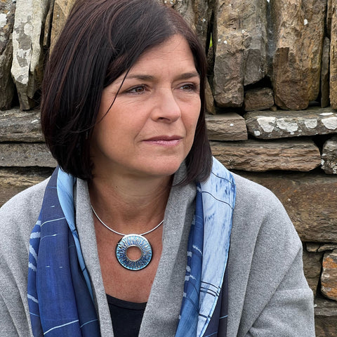 Runic Dress Necklace in Skaill Enamel by Sheila Fleet Jewellery