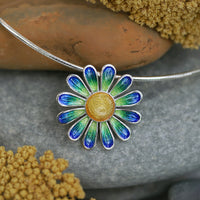 Daisies at Dawn Dress Necklace in SCAA Enamel by Sheila Fleet Jewellery