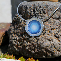 Lunar Sterling Silver Occasion Enamel Necklace by Sheila Fleet Jewellery