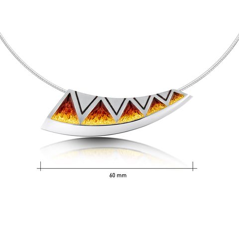 Skara Shard Enamel Dress Necklace in Sterling Silver by Sheila Fleet Jewellery