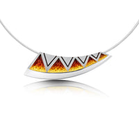 Skara Shard Enamel Dress Necklace in Sterling Silver by Sheila Fleet Jewellery