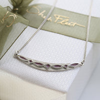 Sweetheart Pendant Necklace in Amethyst Enamel by Sheila Fleet Jewellery