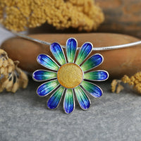 Daisies at Dawn Occasion Necklace in SCAA Enamel by Sheila Fleet Jewellery