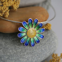 Daisies at Dawn Occasion Necklace in SCAA Enamel by Sheila Fleet Jewellery