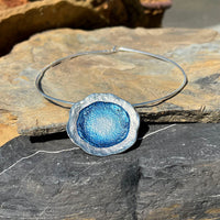 Lunar Sterling Silver Statement Enamel Necklace by Sheila Fleet Jewellery