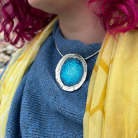 Lunar Bright Statement Necklace in Tropical Enamel