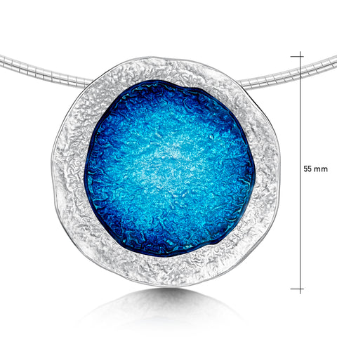 Lunar Statement Necklace in Tropical Enamel by Sheila Fleet Jewellery