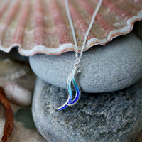 Atlantic Swell Petite Pendant in Ocean Hue Enamel by Sheila Fleet Jewellery