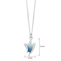Sea Motion Petite Pendant Necklace in Lunar Light Enamel by Sheila Fleet Jewellery