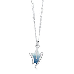 Sea Motion Petite Pendant Necklace in Lunar Light Enamel by Sheila Fleet Jewellery
