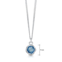 Lunar Petite Pendant Necklace in Lunar Blue Enamel by Sheila Fleet Jewellery