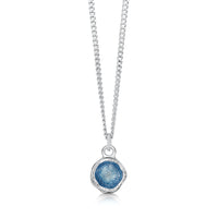 Lunar Petite Pendant Necklace in Lunar Blue Enamel by Sheila Fleet Jewellery