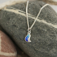 River Ripples Petite Pendant Necklace in Ocean Hue Enamel by Sheila Fleet Jewellery