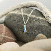 River Ripples Petite Pendant Necklace in Ocean Hue Enamel by Sheila Fleet Jewellery