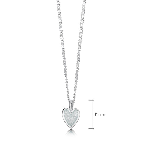 Secret Hearts Pendant in Frost Enamel by Sheila Fleet Jewellery