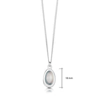 Shoreline Pebble Small Pendant in Pearl Grey Enamel by Sheila Fleet Jewellery