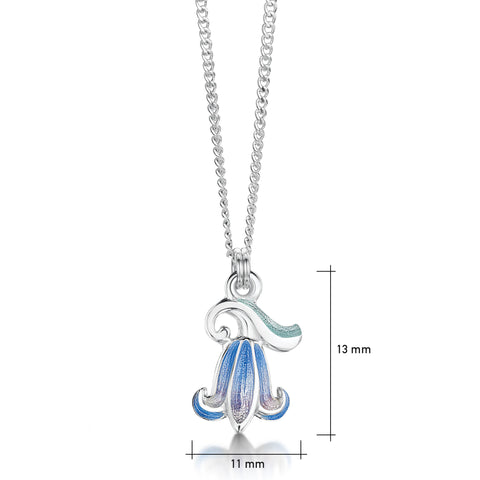Bluebell Small Pendant Necklace in Sterling Silver by Sheila Fleet Jewellery