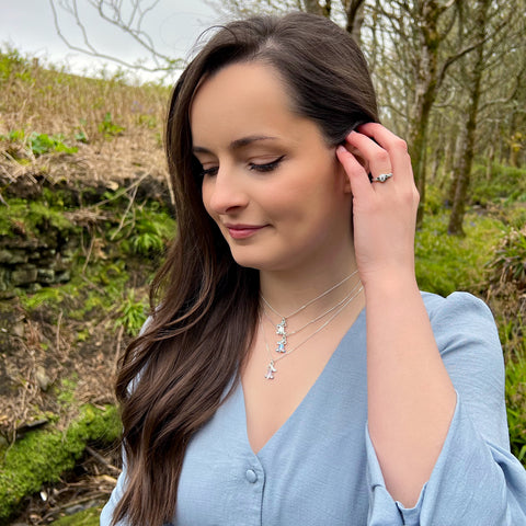 Bluebell Small Pendant Necklace in Sterling Silver by Sheila Fleet Jewellery