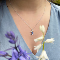 Bluebell Small Pendant Necklace in Sterling Silver by Sheila Fleet Jewellery