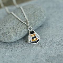Bumblebee Small Pendant in Sterling Silver by Sheila Fleet Jewellery