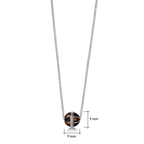 Kirkwall Ba' Small Pendant in Dark Tan Enamel by Sheila Fleet Jewellery