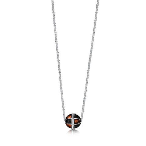 Kirkwall Ba' Small Pendant in Dark Tan Enamel by Sheila Fleet Jewellery