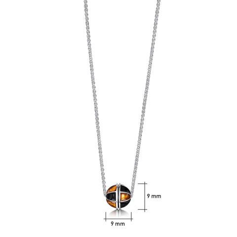Kirkwall Ba' Small Pendant in Light Tan Enamel by Sheila Fleet Jewellery