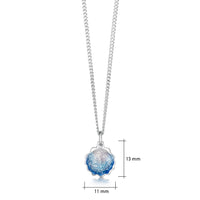 Scallop Petite Pendant in Scallop Blue Enamel by Sheila Fleet Jewellery