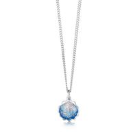 Scallop Petite Pendant in Scallop Blue Enamel by Sheila Fleet Jewellery