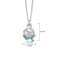 Wren Silver Small Pendant in Summer Enamel