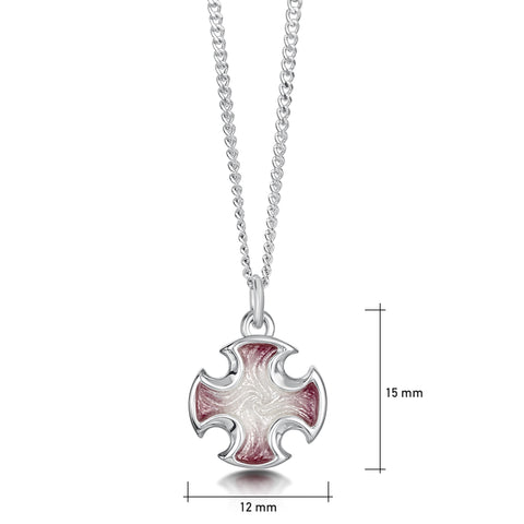 Sinclair Cross Small Pendant in Champagne Enamel by Sheila Fleet Jewellery