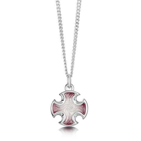 Sinclair Cross Small Pendant in Champagne Enamel by Sheila Fleet Jewellery