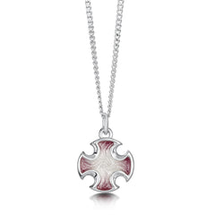 Sinclair Cross Small Pendant in Champagne Enamel by Sheila Fleet Jewellery