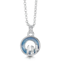 Orkney Spirit Small Pendant in Blue Grey Enamel by Sheila Fleet Jewellery