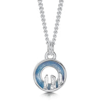 Orkney Spirit Small Pendant in Blue Grey Enamel by Sheila Fleet Jewellery
