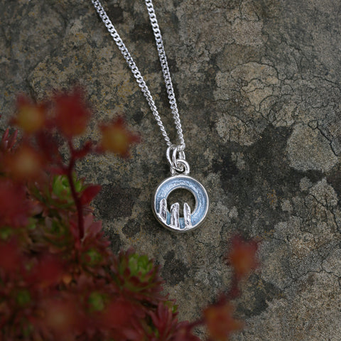 Orkney Spirit Small Pendant in Blue Grey Enamel by Sheila Fleet Jewellery