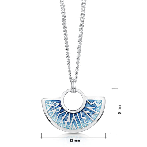 Runic Small Pendant Necklace in Skaill Enamel by Sheila Fleet Jewellery