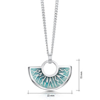 Runic Small Pendant Necklace in Storm Enamel by Sheila Fleet Jewellery