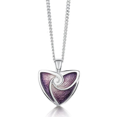 Turning Tides Small Pendant in Amethyst Enamel by Sheila Fleet Jewellery