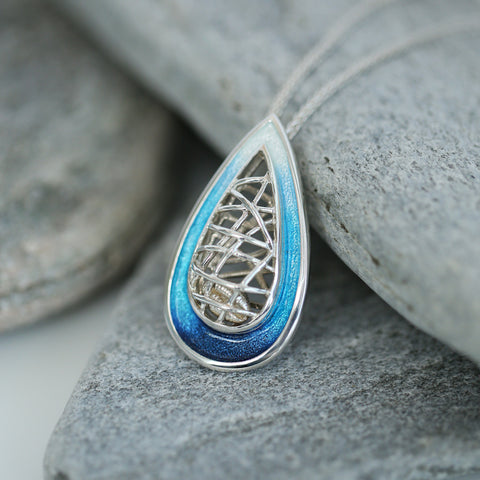 Tidal Treasures Pendant Necklace in Pentland Enamel & Pentland Enamel by Sheila Fleet Jewellery