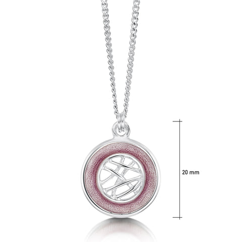 Creel Pool Pendant Necklace in Champagne Enamel by Sheila Fleet Jewellery