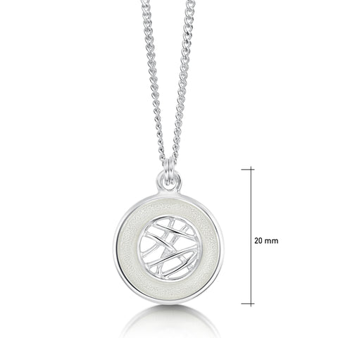 Creel Pool Pendant Necklace in Crystal Enamel by Sheila Fleet Jewellery