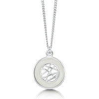 Creel Pool Pendant Necklace in Crystal Enamel by Sheila Fleet Jewellery